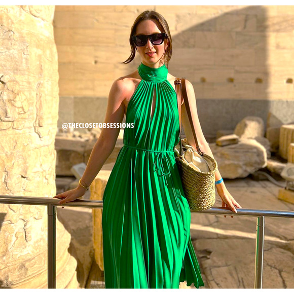 RARE!!! MANGO BLOGGER FAVE!!! Halter Midi Dress NWT - Picture 6 of 16